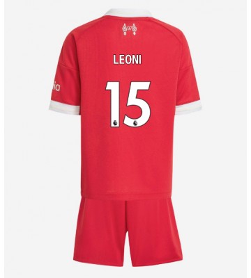 Liverpool Giovanni Leoni #15 Hjemmebanetrøje Børn 2025-26 Kortærmet (+ Korte bukser)